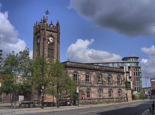 "Trinity Church, Salford" by Ian Roberts - Trinity Church HDR. Licensed under CC BY-SA 2.0 via Wikimedia Commons