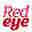 Redeye logo with red text of name of company and white background